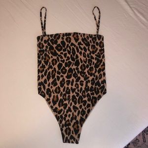 Boohoo leopard body suit